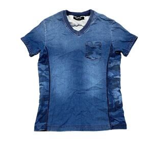 1PIU1UGUALE3 Relax Camo V Neck Pocket T Shirt Men's S Streetwear